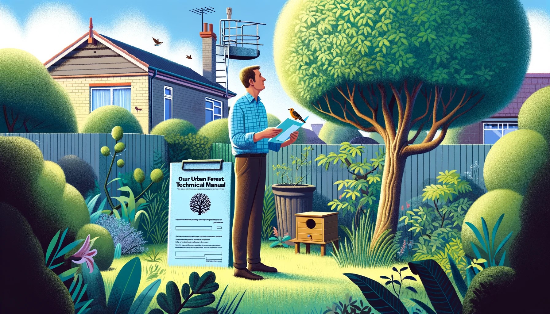 Arborists Discuss Branch Removal to Prevent Severe Obstruction Near a Neighbour's Property to Enhance Safety.